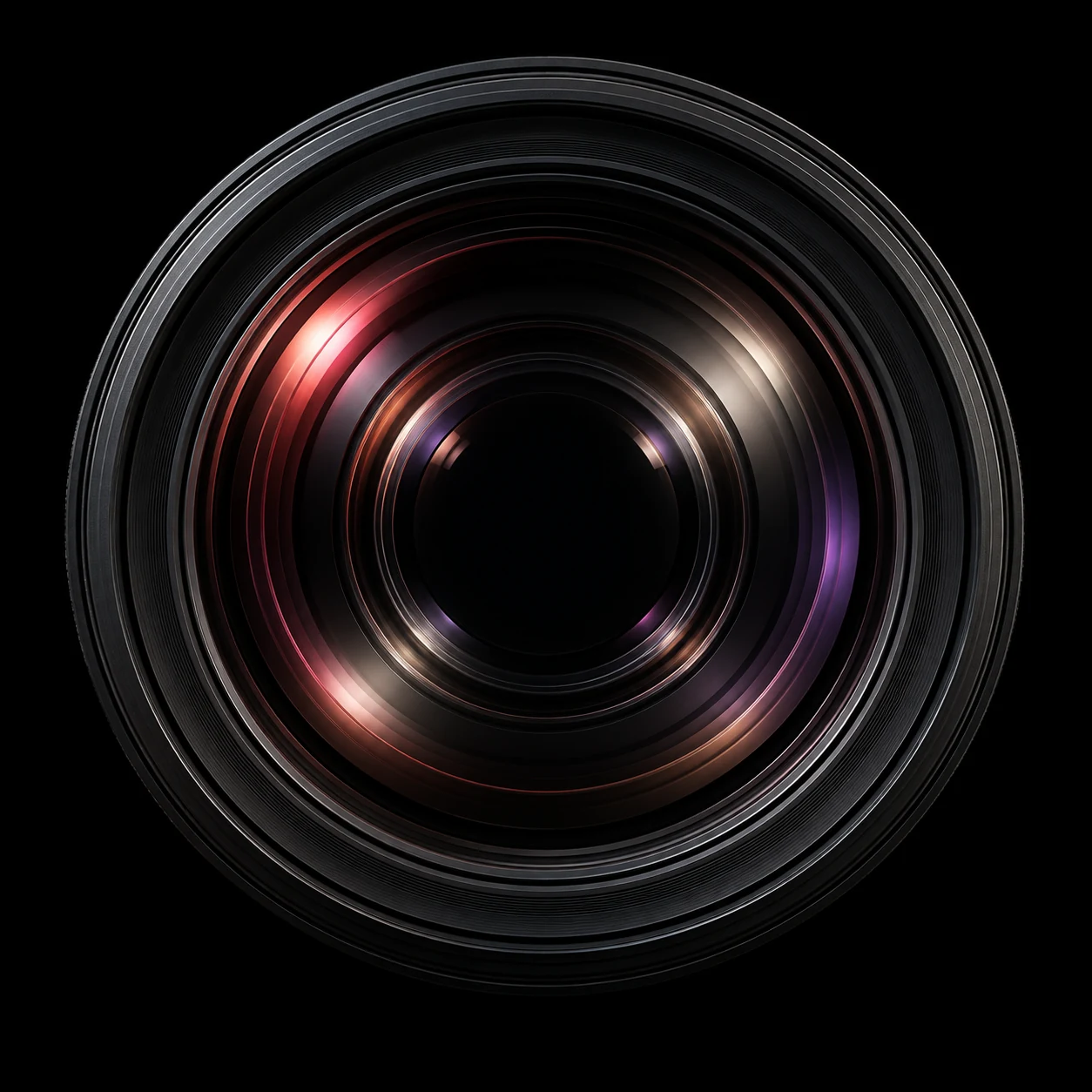 Shimmering camera lens